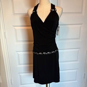 A. Byer Black Embellished Mini Dress 🖤 Sz large
